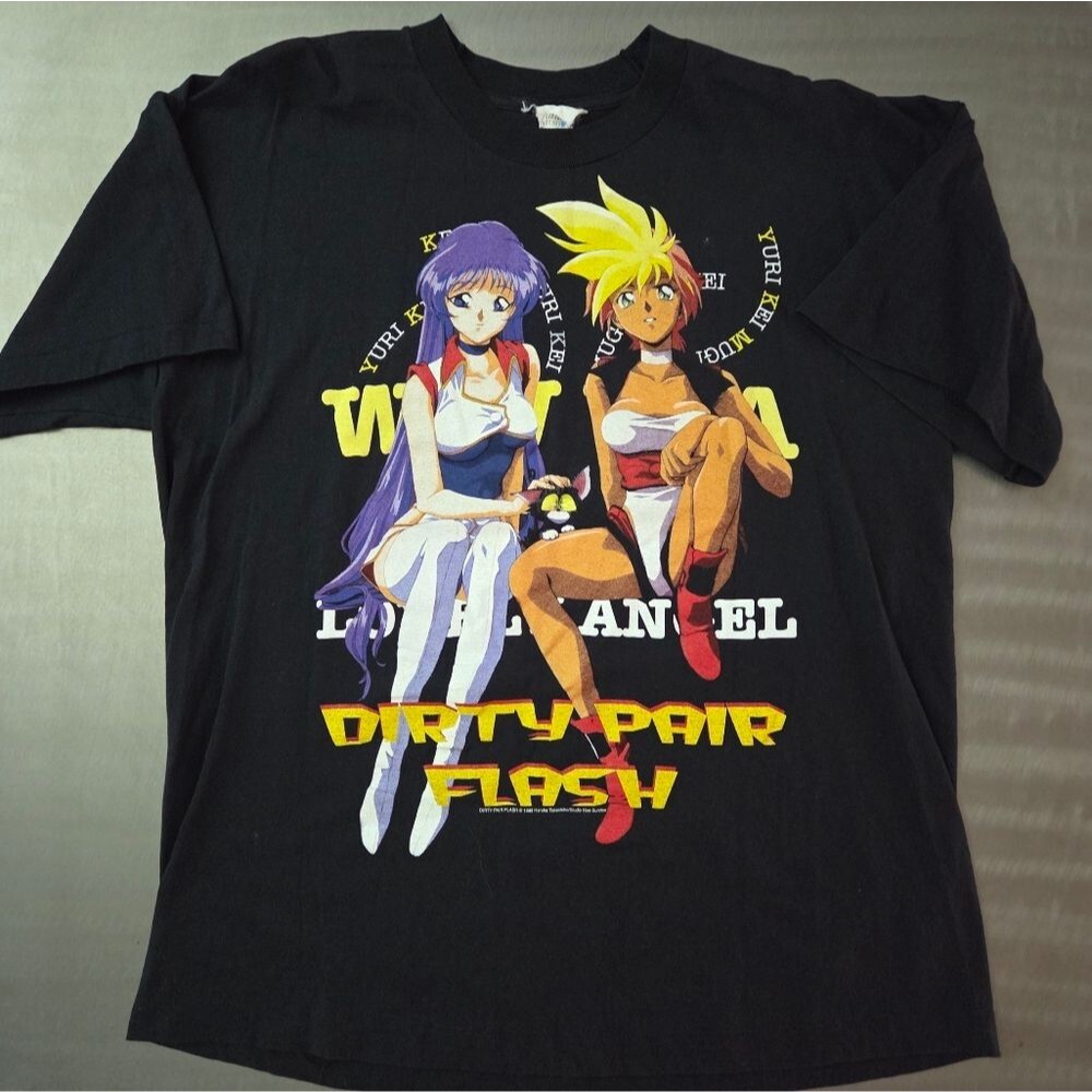 Vintage 1998 Dirty Pair Flash Anime Tee Screen Stars Single Stitch XL